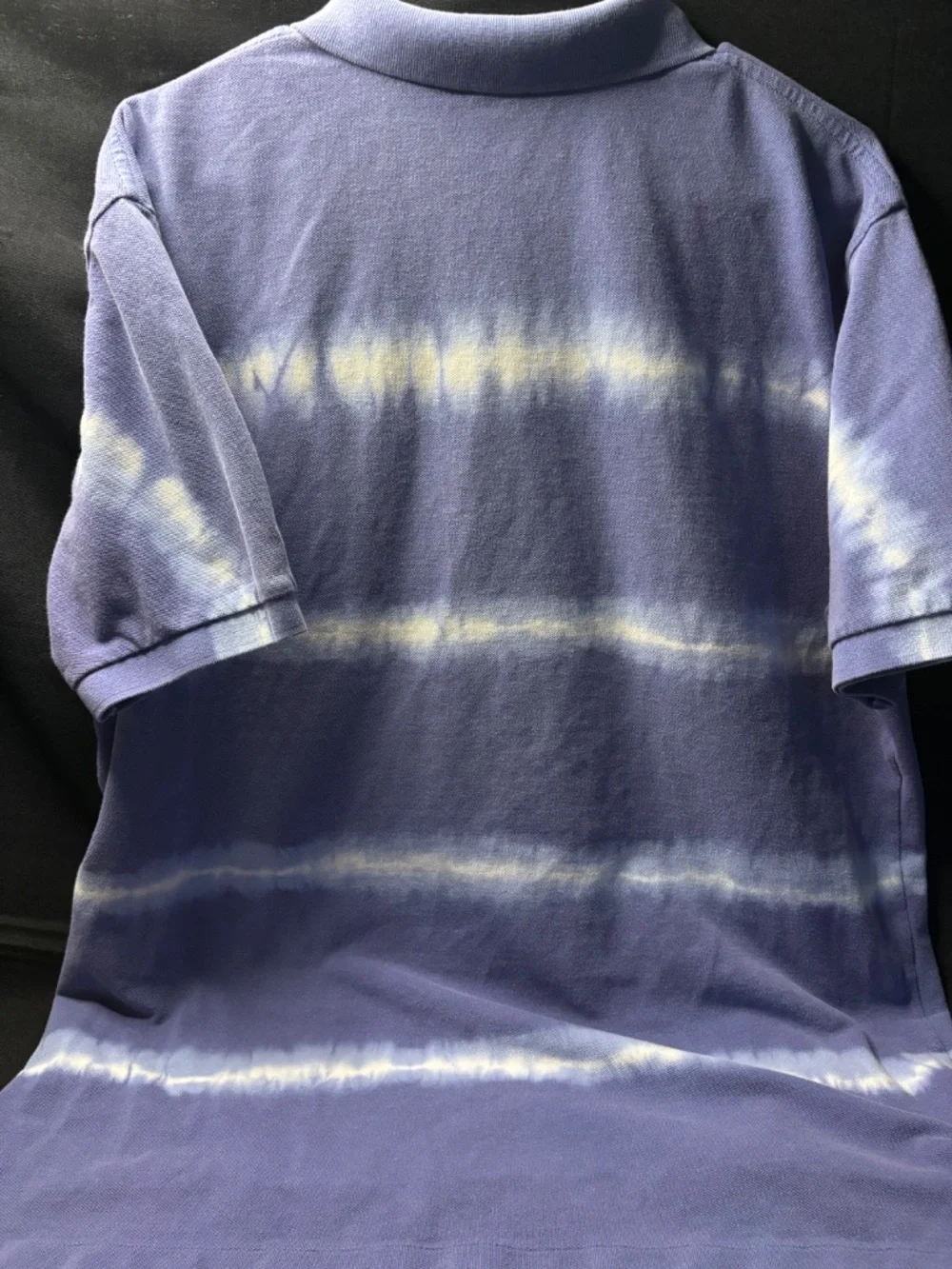 Polo Ralph Lauren XL Purple Tie Dye Polo Shirt Custom Bleach Dyed Cotton.